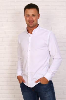 Рубашка мужская 17534 белый последний размер