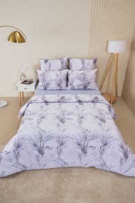 Постельное белье зима-лето из поплина с простыней на резинке - Ночная тишина