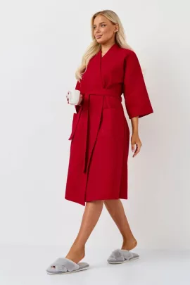 Халат Кимоно 2 вафельный винный последний размер