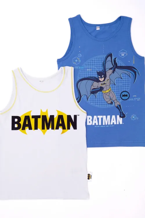 Комплект маек детских (2 шт.) BATMAN 22739, кулирка, размеры 110-140