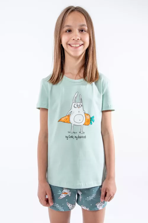 Пижама для девочки Кролик-морковка арт. ПД-009-055