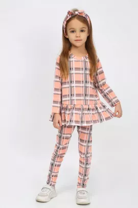 Костюм детский Персиковая клетка последний размер