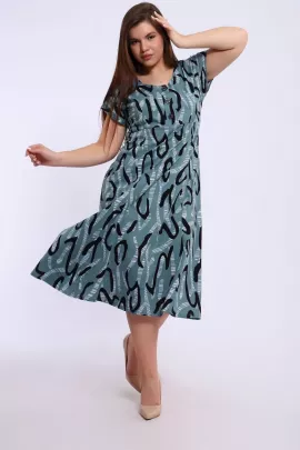 Платье 662449 черный, зеленый последний размер