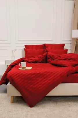 Пододеяльник Микрофибра Страйп - Красный