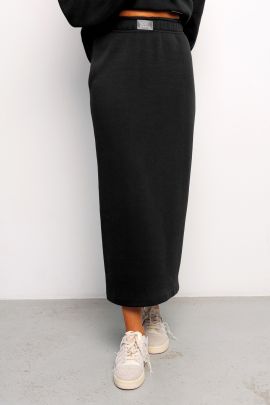 Юбка длинная макси с разрезом 388BLK