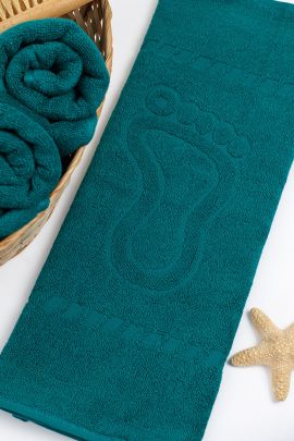 Полотенце махровое - Ножки, цвет темный зеленый