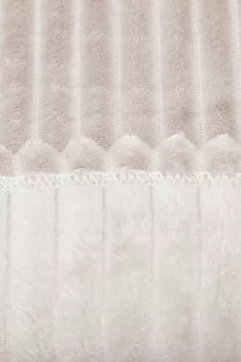 Вертикаль(молоко)(однотон) плед велсофт