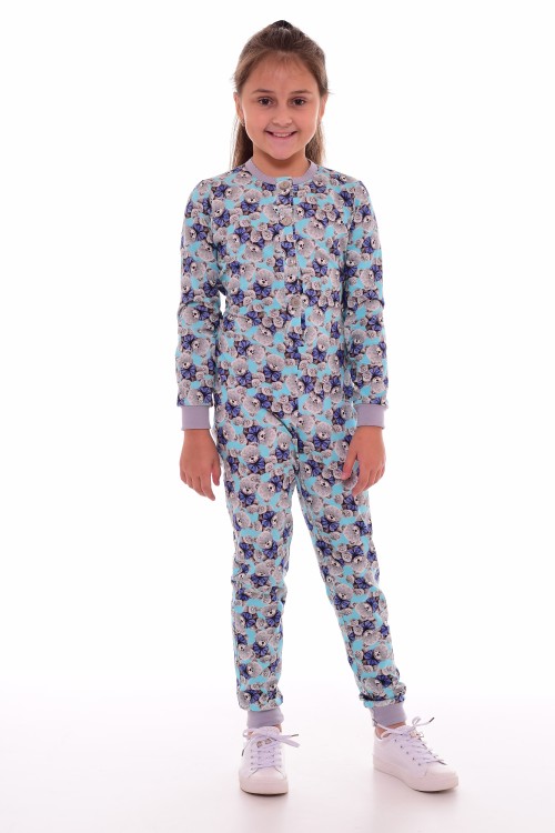 Пижама детская 7-222 (голубой) комбинезон