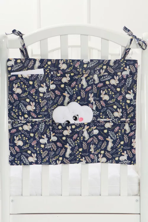 Органайзер на детскую кроватку арт. ККР/зайка-синий