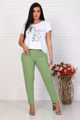 Брюки 24649 оливковый последний размер