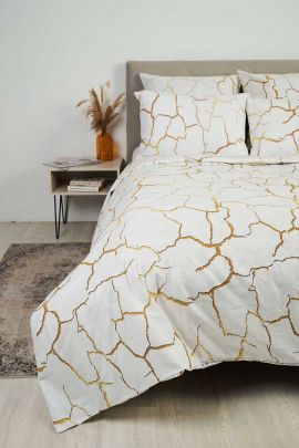 Пододеяльник бязь на молнии - Кракле, цвет белый