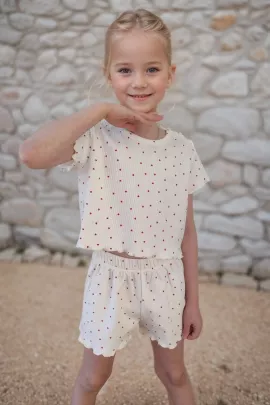 Пижама Пружинка топ с шортами 33063 сердца