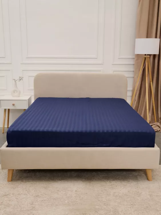 Простыня Микрофибра Страйп - Синий