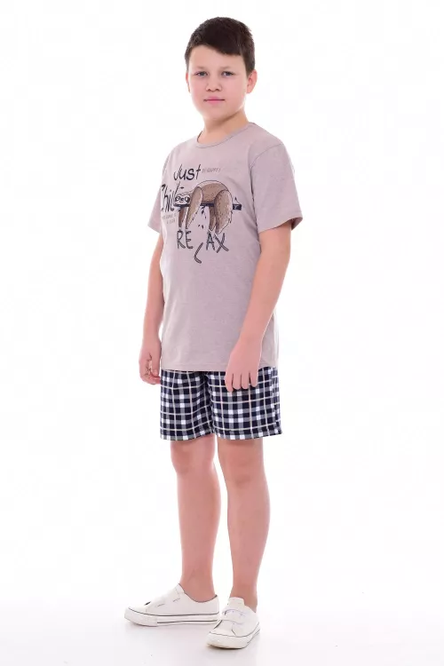 Пижама детская 7-282 (бежевый), Ленивец