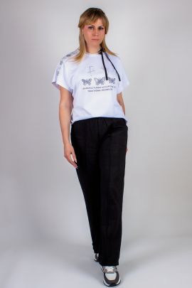 Трикотажные брюки со стрелкой арт.870-8