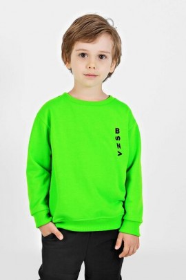 Свитшот детский ДМ 91494 неоновый зеленый последний размер