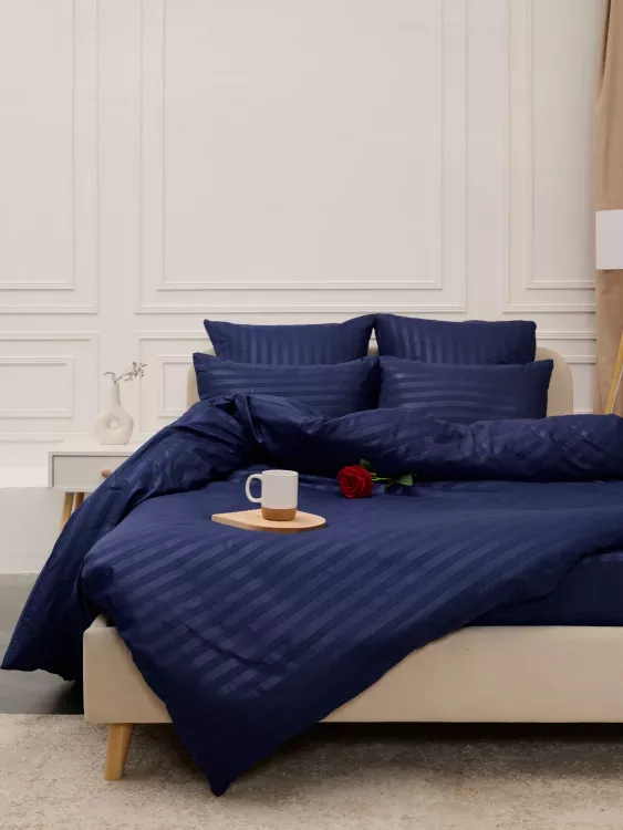 КПБ Микрофибра-Страйп - Синий