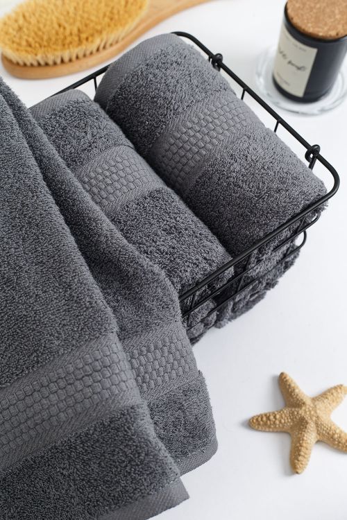 Полотенце махровое - Серый