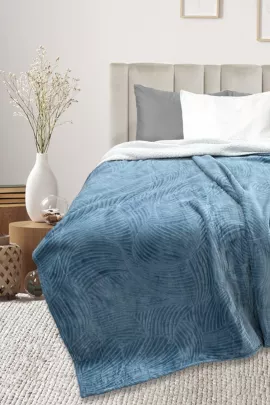 Покрывало-плед велсофт Флайфи ФФ-086 джинс