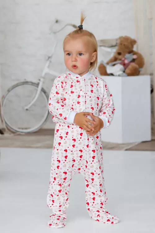 Кофточка детская ясельная Сердечки КФ-01 последний размер