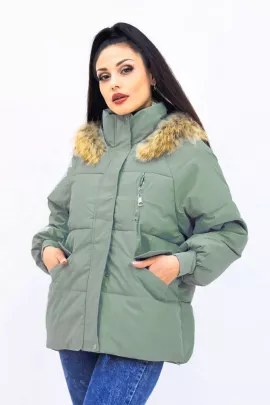 Куртка демисезонная 7241 (мех натуральный)