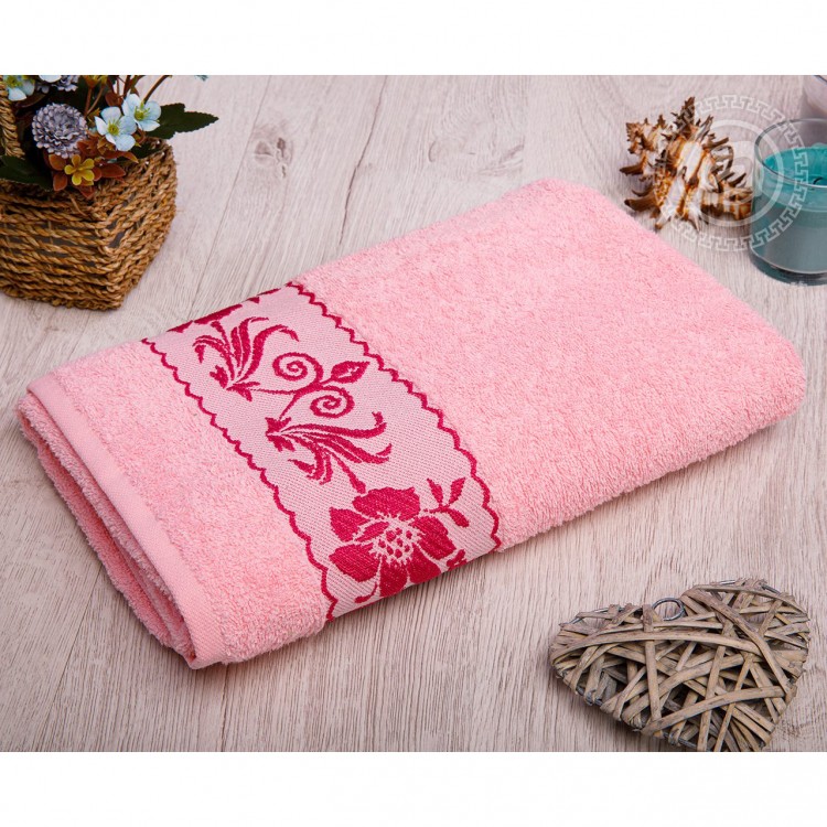 Прованс полотенце махровое (Турция) розовый  70*140 ПМ.70.140