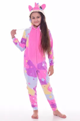 Пижама детская Кигуруми Единорог 7-268 (розовый)