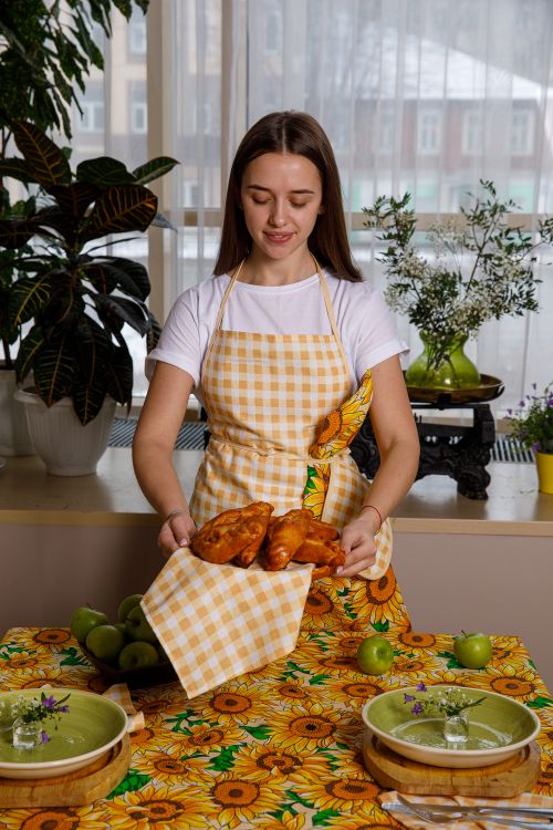 Набор Мари Санна Подсолнухи+клетка (скатерть 150*180+салфетки 6 шт.)