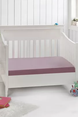 Простыня детская трикотажная на резинке - Какао