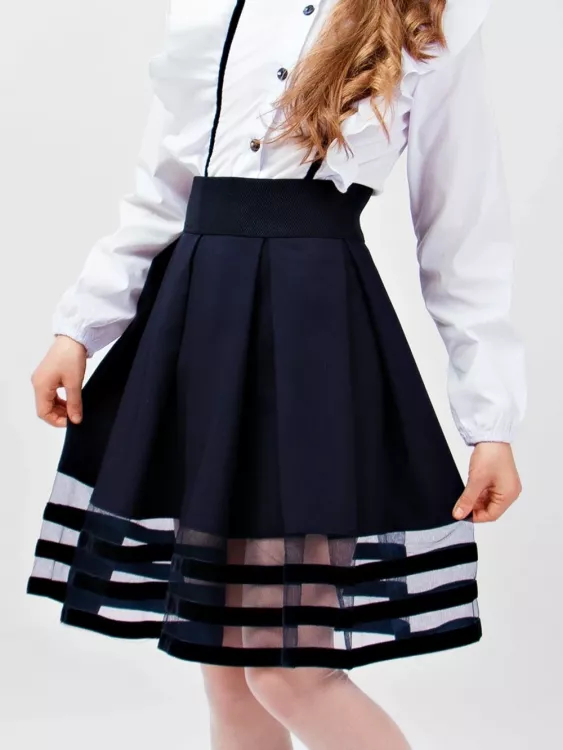 Юбка для девочки с бархатной отделкой 600 Ю