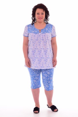 Пижама женская 1-137а (голубой)