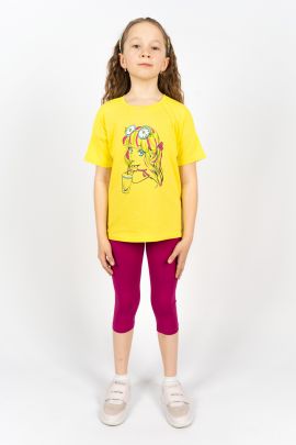 Комплект для девочки 41105 (футболка+ бриджи)