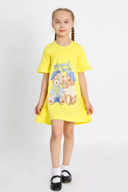 Платье детское Машенька желтый последний размер