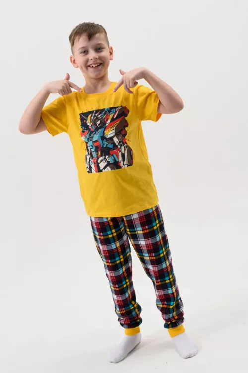 Пижама детская Киборг оранжевый последний размер