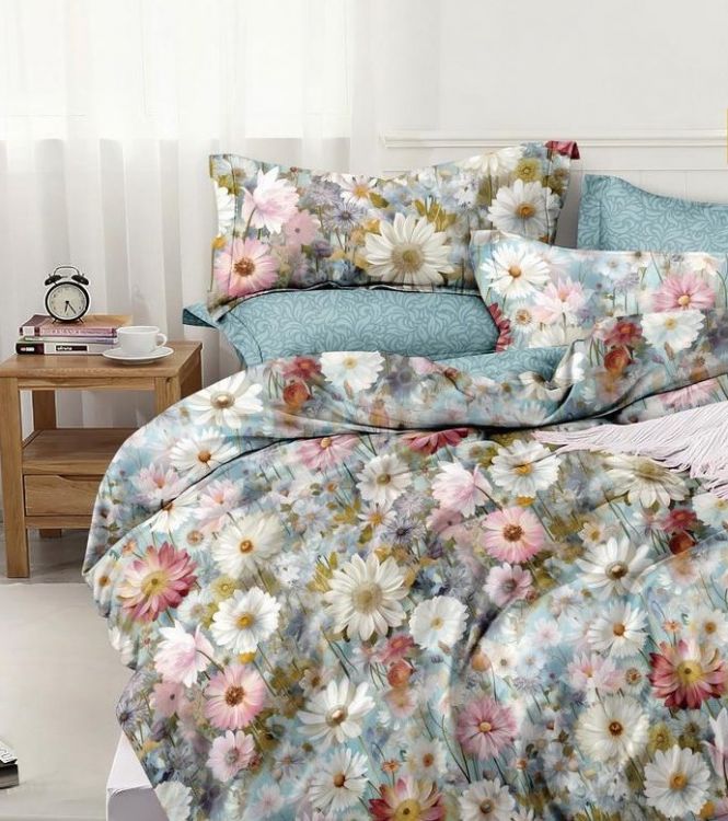 Постельное белье поплин эксклюзив на молнии - Цветочная симфония