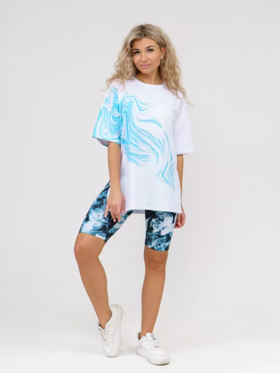 Костюм Молния (белый-голубой)