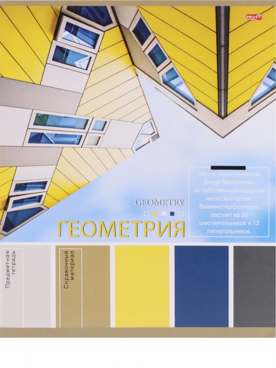 TM Profit Тетрадь КЛЕТКА 36л. ГЕОМЕТРИЯ «PANTONE» (36-9312) эконом, б/о