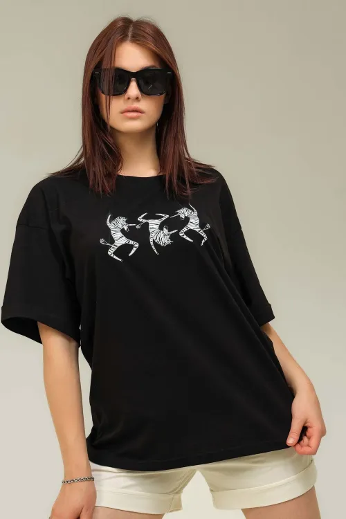 Костюм с шортами женский 988843, кулирка, черный, размеры 40-42