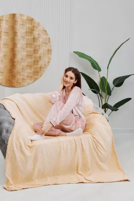 Плед велсофт ST-334 СОТЫ-БЕЖ