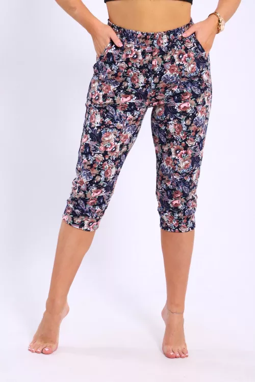 Бриджи женские с цветочным узором Бр-2