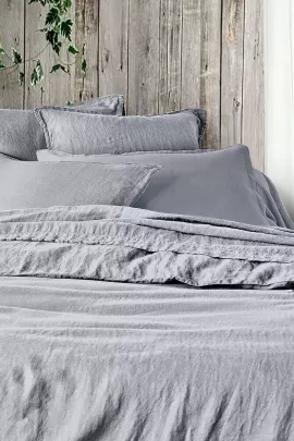Постельное белье вареный хлопок - Серый меланж