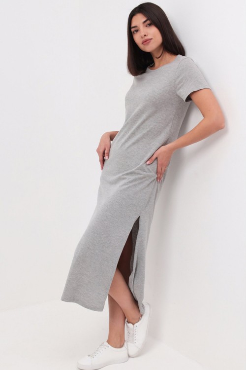 Платье-футболка HF1301N Happy Fox серый меланж последний размер
