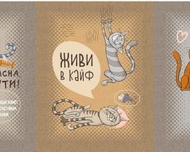 Набор полотенец "Кошачьи тайны" рогожка