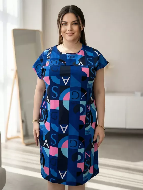 Грета(синий) туника