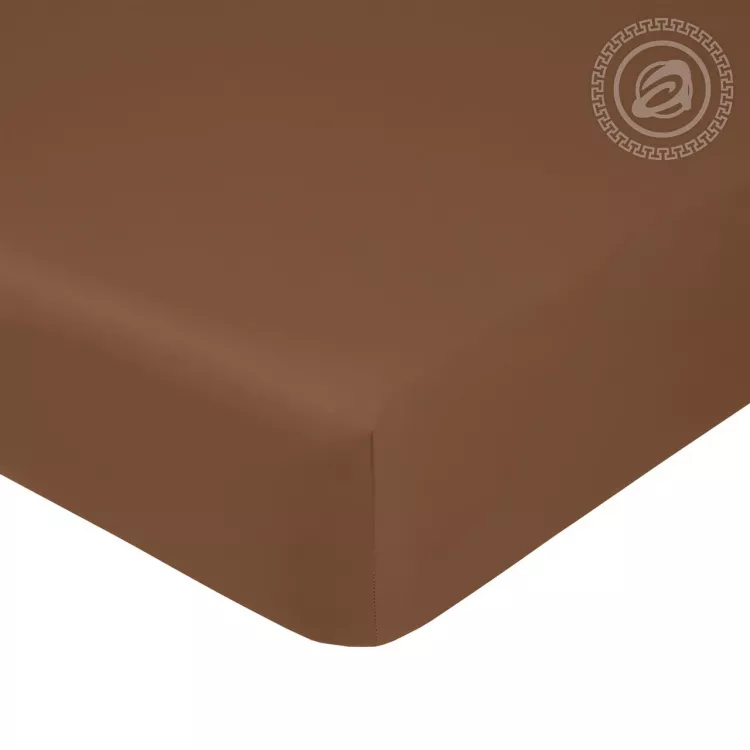 Простыня на резинке "Коричневый" 835_гк 180*200*25 835_гк