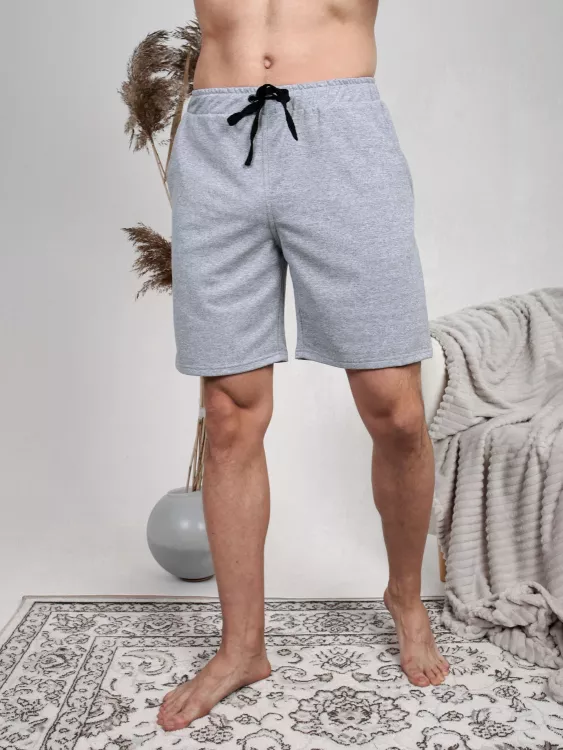 Шм-02 НСД Шорты мужские (футер) Серый меланж