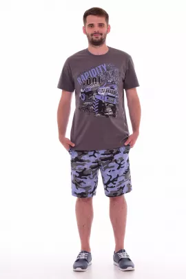 Пижама мужская 9-99в (антрацит-меланж+индиго)
