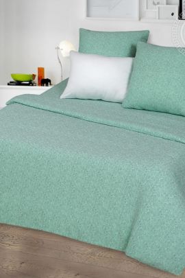 Пододеяльник трикотажный на молнии Ажур зеленый последний размер