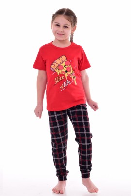 Пижама подростковая 12-096 (красный), Пепперони