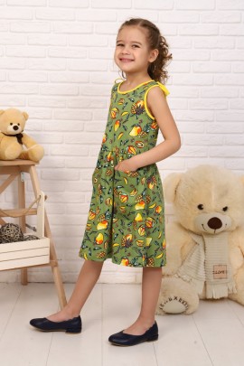 Платье детское Манго оливковый последний размер